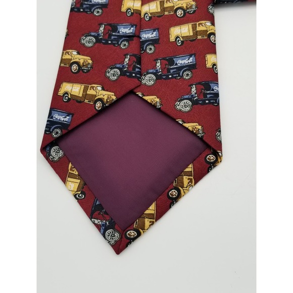 Coca Cola Mens Neck Tie Vintage Delivery Trucks Coke Vehicles Advertising - Picture 4 of 4